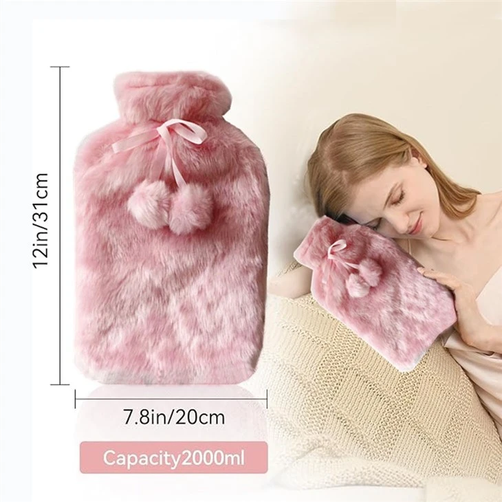 Pink Faux fur Hot Water Bottle Cover factory